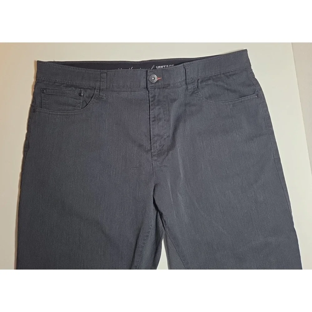 Weatherproof Vintage‎ 5-Pocket Mens Pants 40x30 Gray Straight Fit Stretch Jeans